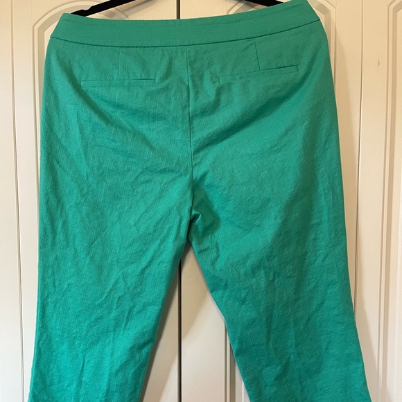 LOFT Teal Buttoned Cropped Trousers size 8 - Picture 4 of 4